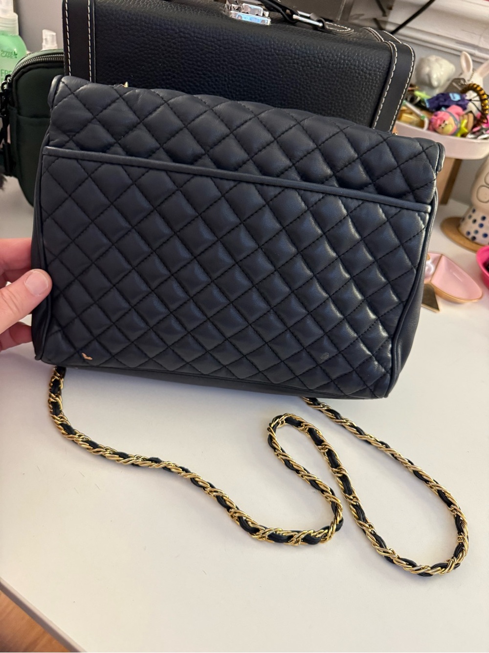Vintage Ganson Leather Quilted Flap Bag - Picture 3 of 8